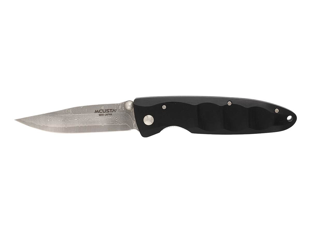 Mcusta Classic Wave Black Pakkawood Damascus MC-17D Nóż składany 19,35 cm