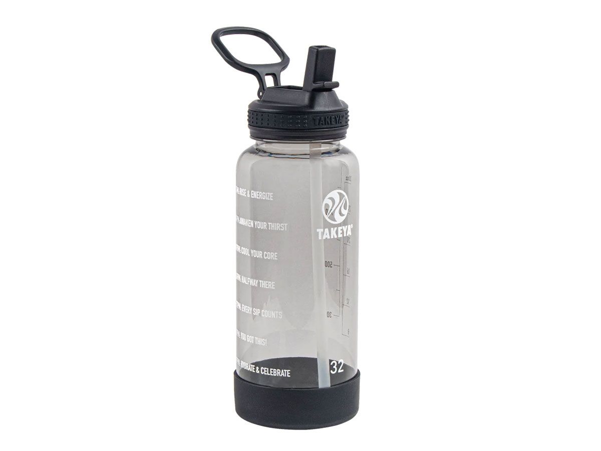 Takeya Tritan Motywacyjna Butelka na Wodę 950ml Stormy Black (52539)