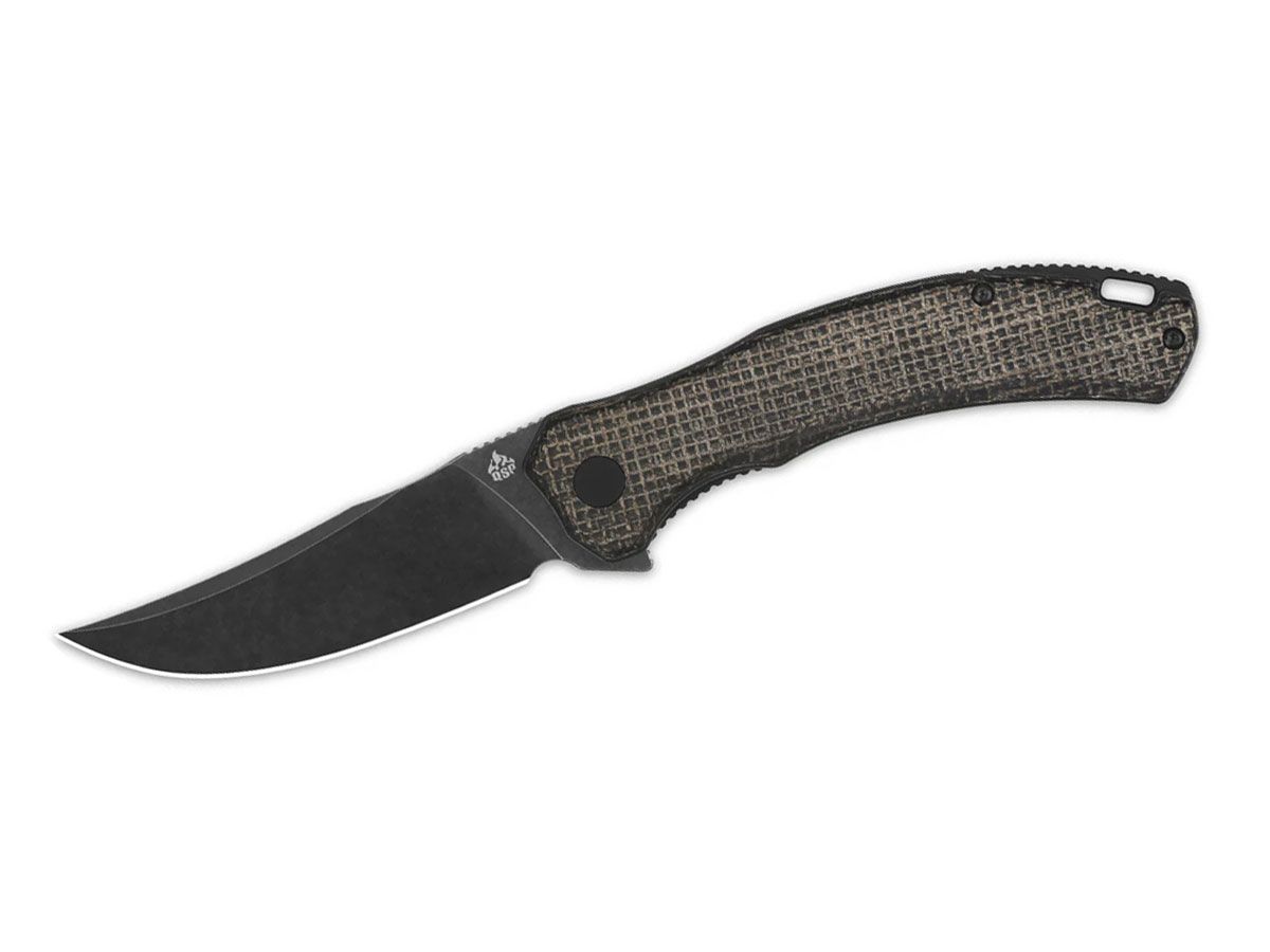 QSP Walrus Rough Micarta Stw Black QS151-B2 Dark Brown Nóż składany QSP KNIFE