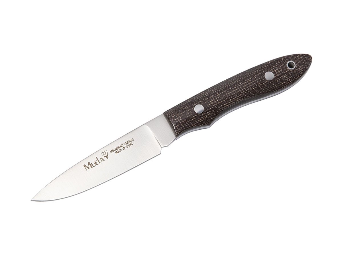 Nóż stały Muela, Micarta wzór Juta brązowy, dł. ostrza 10 cm