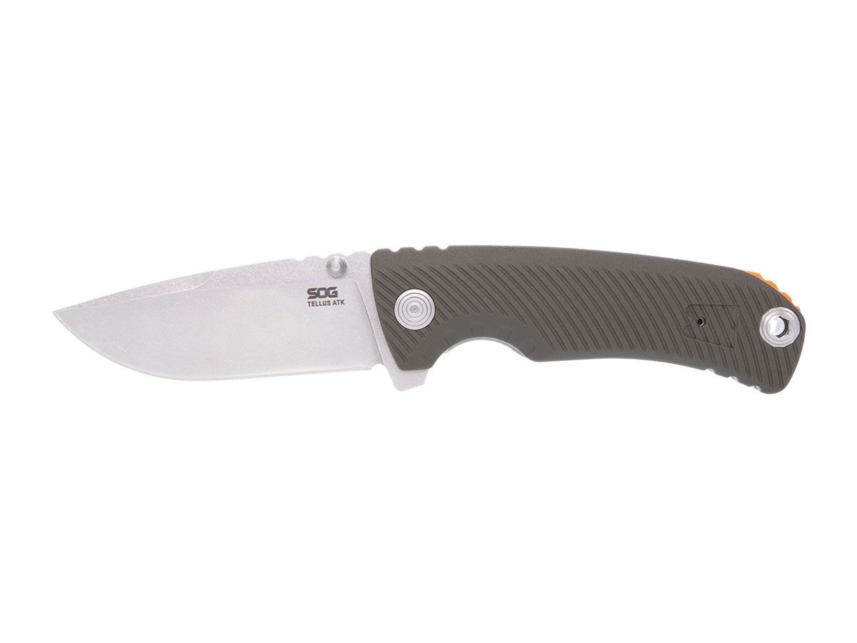 SOG Tellus Atk Olive Drab / Blaze Orange 11-06-01-43 Nóż składany 18,8 cm