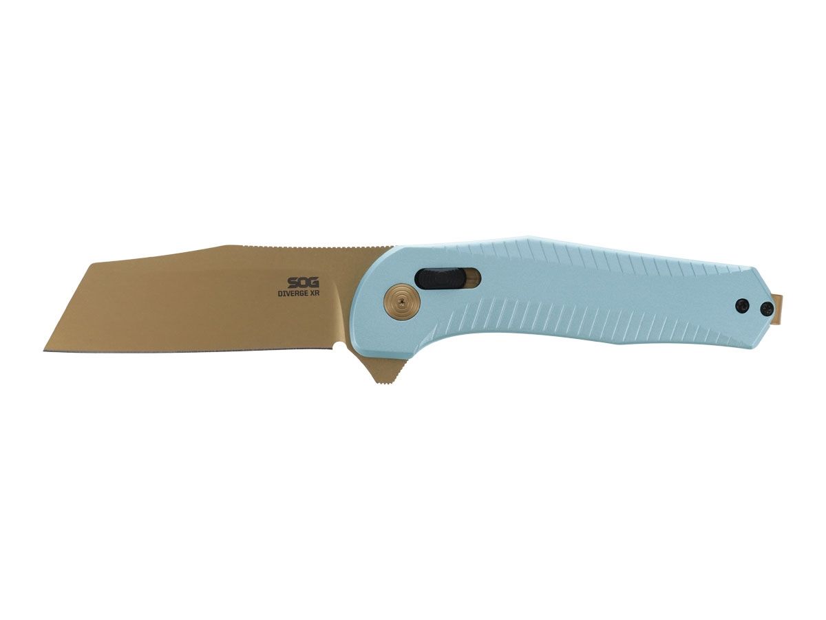 SOG Diverge XR Sheepsfoot Light Blue / Gold 12-02-02-43 Nóż nurkowy 19 cm