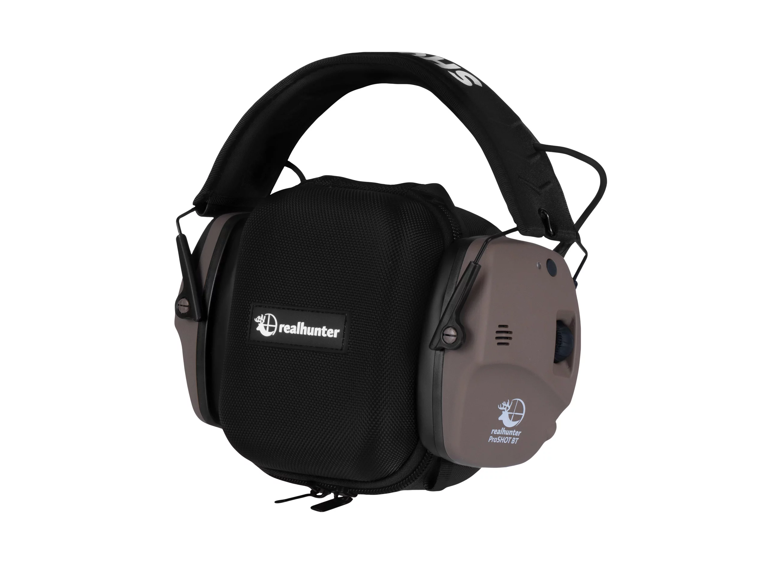 Słuchawki RealHunter Active ProSHOT BT brązowe (EM030 brown / tan) - widok 4