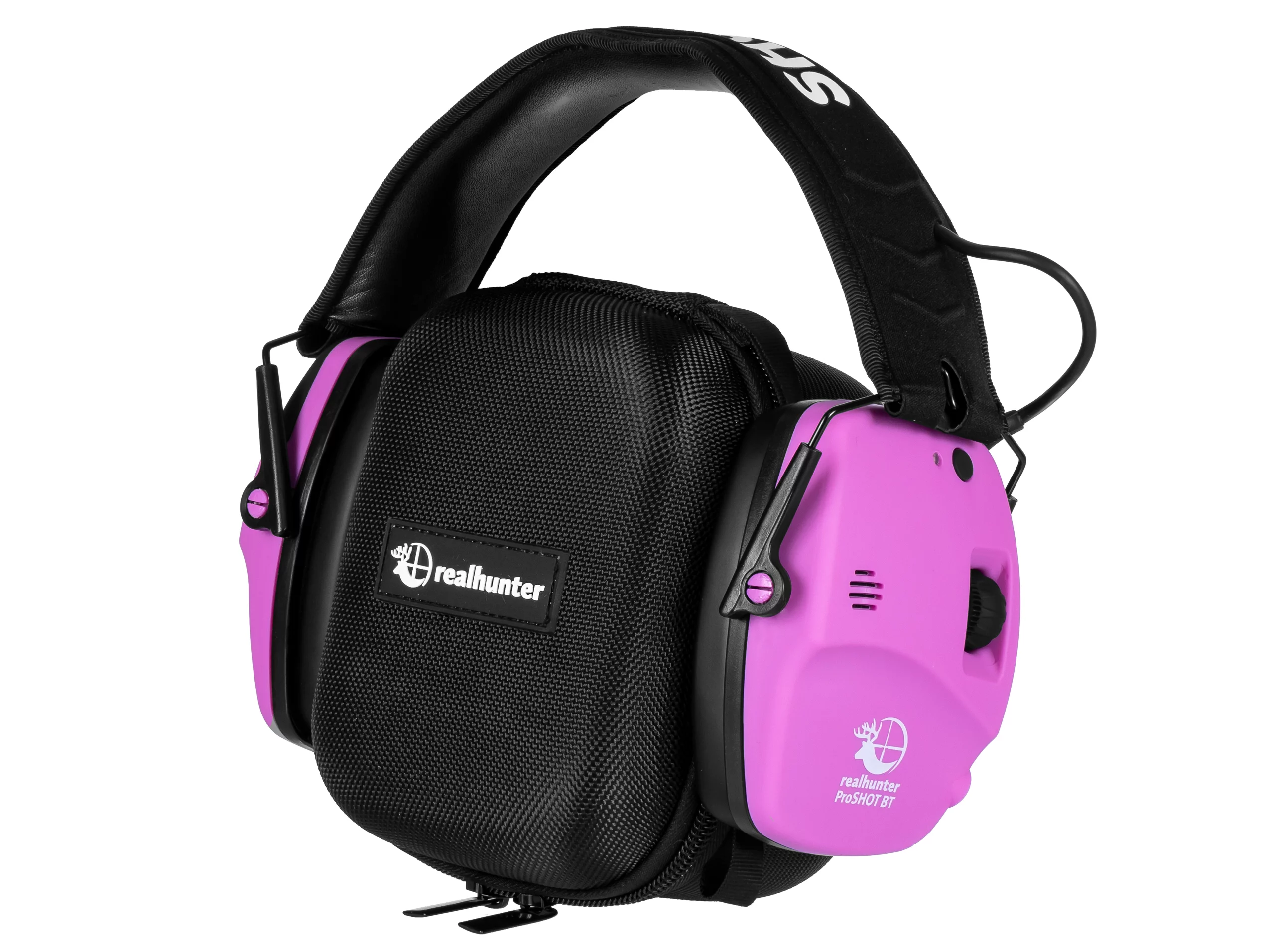 Słuchawki RealHunter Active ProSHOT BT różowe (EM030 pink) - widok 3