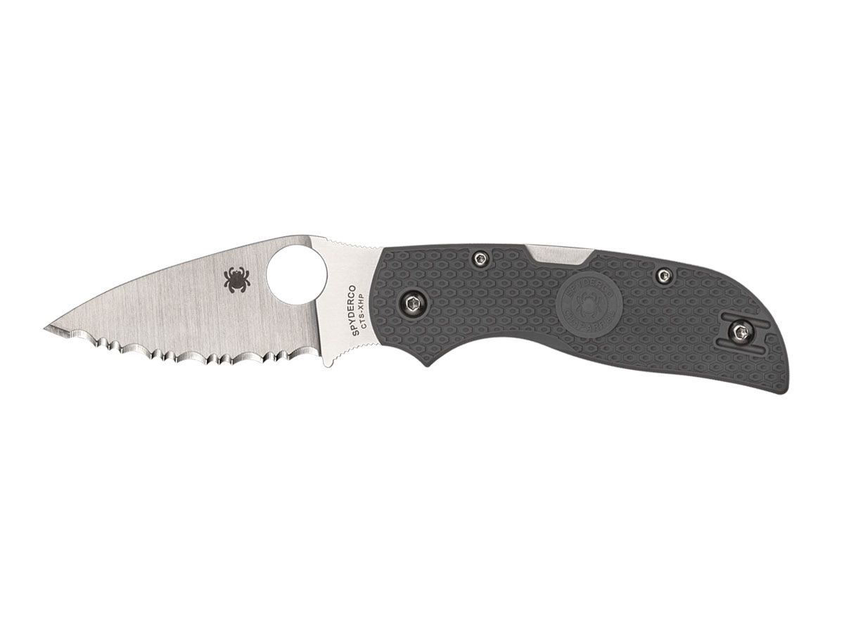 Spyderco Chaparral FRN Gray Serrated XHP C152SGY Nóż składany stal CTS-XHP