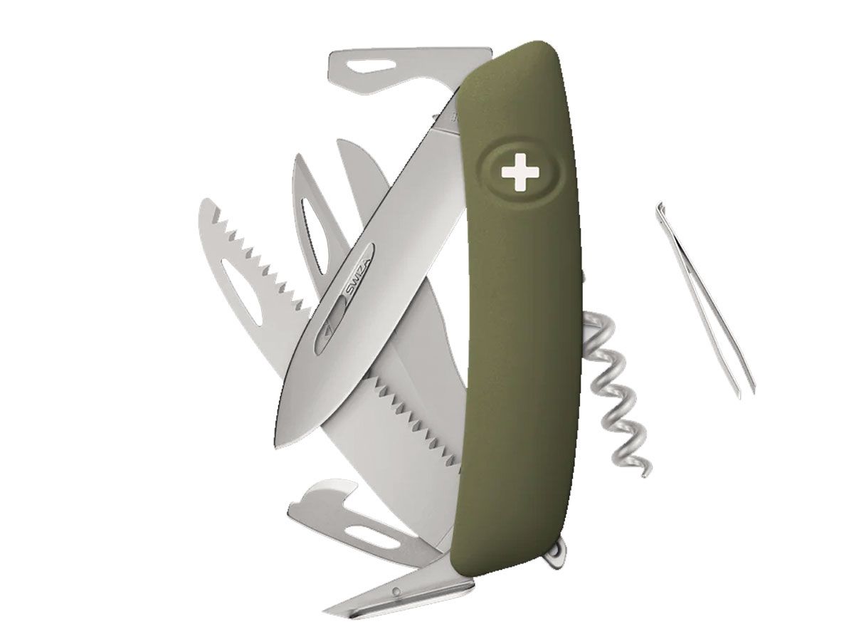 Swiza D09R AM SAW & SCISSORS Olive (KNR.0136.1050)