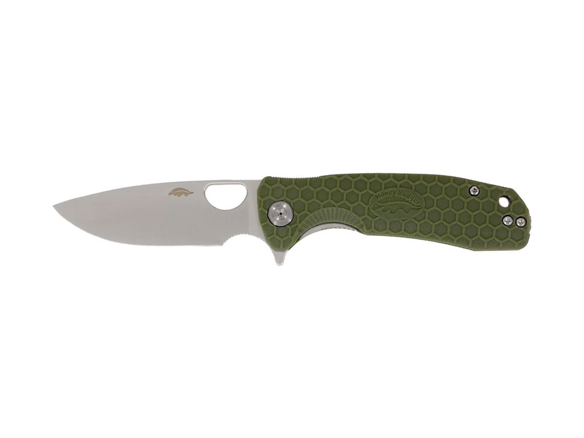 Honey Badger HB1013 Flipper Drop Point Medium Green Nóż składany 18,5 cm