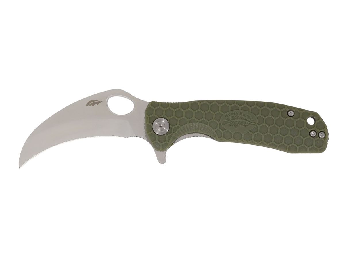 Honey Badger HB1103 Claw Large Plain Green Karambit 19,8 cm