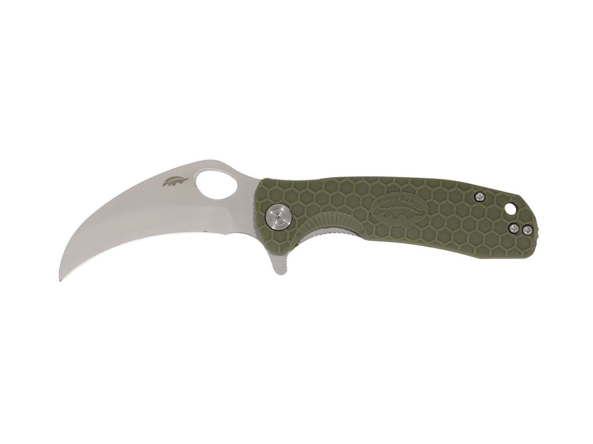 Honey Badger HB1123 Claw Medium Plain Green Karambit 17,8 cm