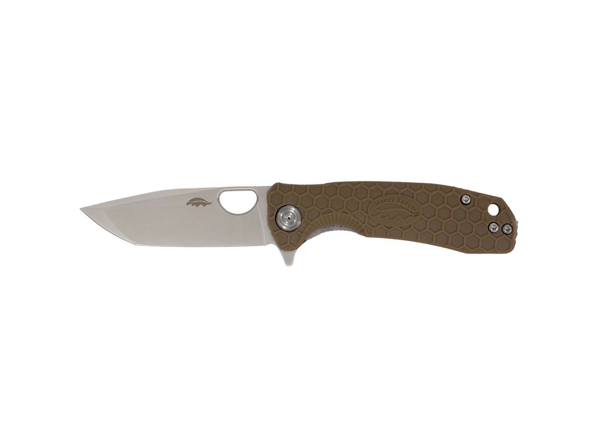 Honey Badger HB1342 Tanto Small Tan Nóż składany stal 8Cr13MoV 16,6 cm
