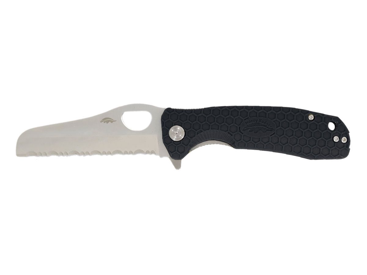 Honey Badger HB1741 Rescue Large Serrated Black Nóż składany stal 8Cr13MoV
