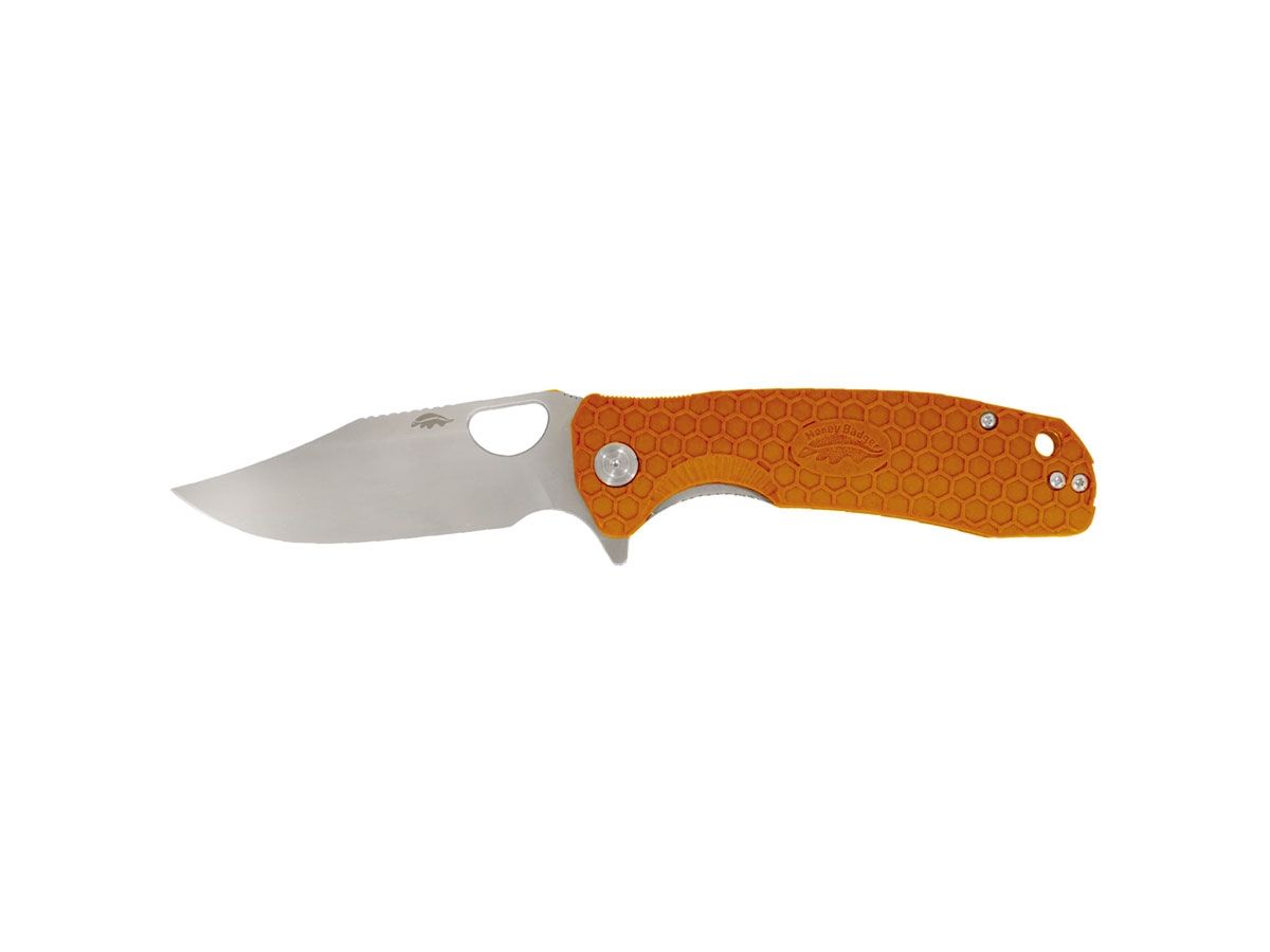 Honey Badger HB4080 Clip Point Small Orange Nóż składany stal 8Cr13MoV