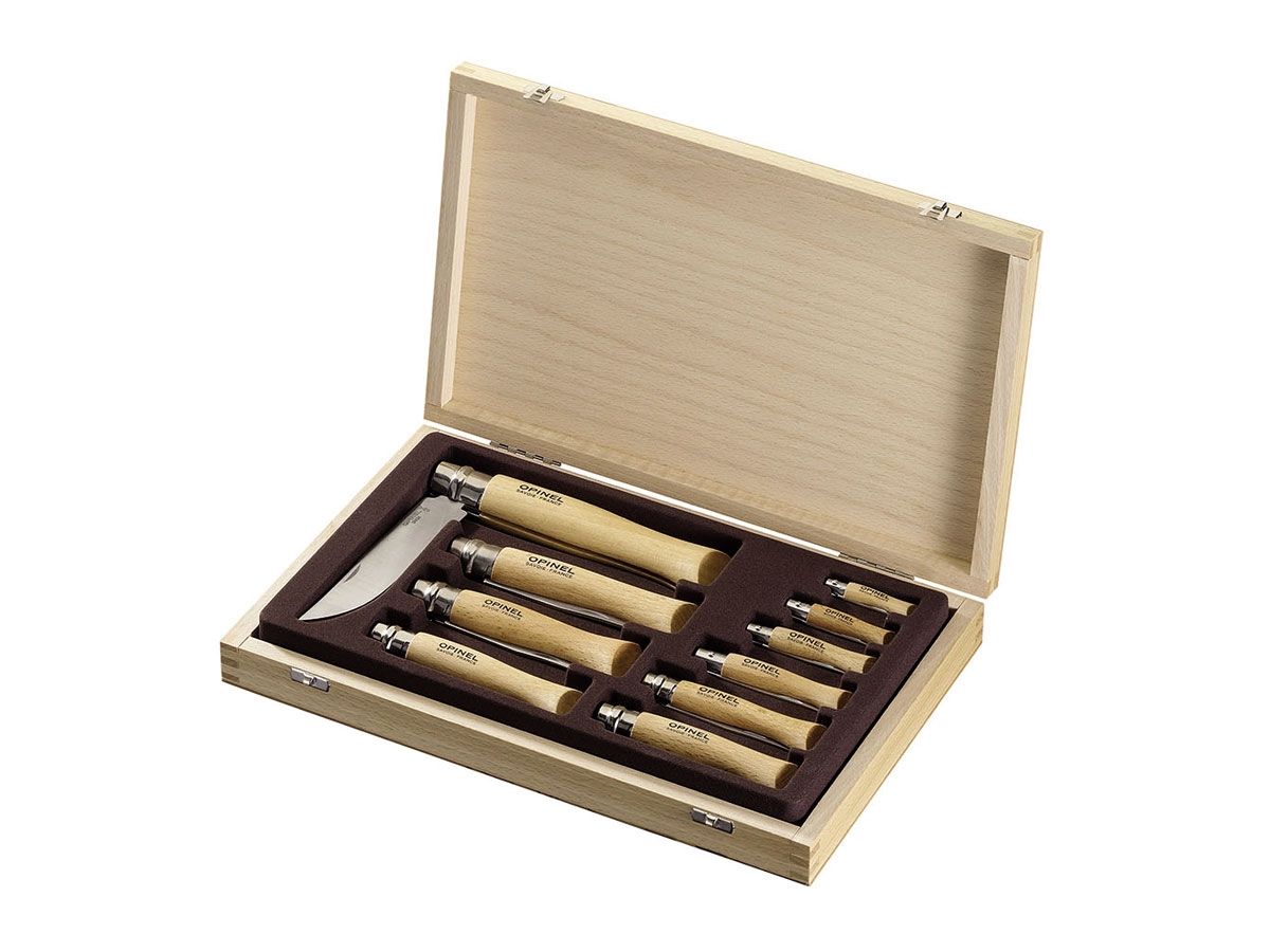 Zestaw scyzorykow Opinel Tradition (pudelko drewniane), stal nierdzewna