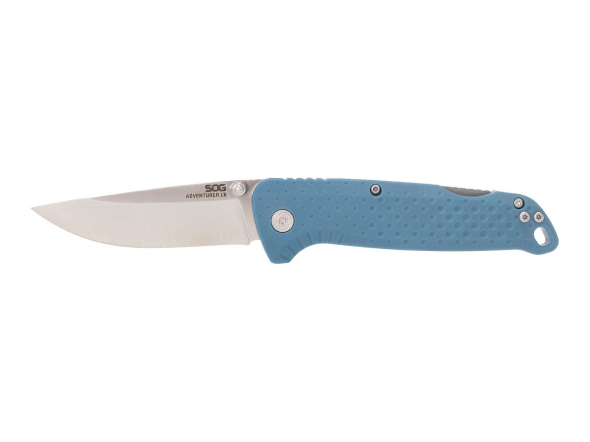 SOG Adventurer LB Nordic Blue + Satin 13-11-03-43 Nóż składany 19 cm