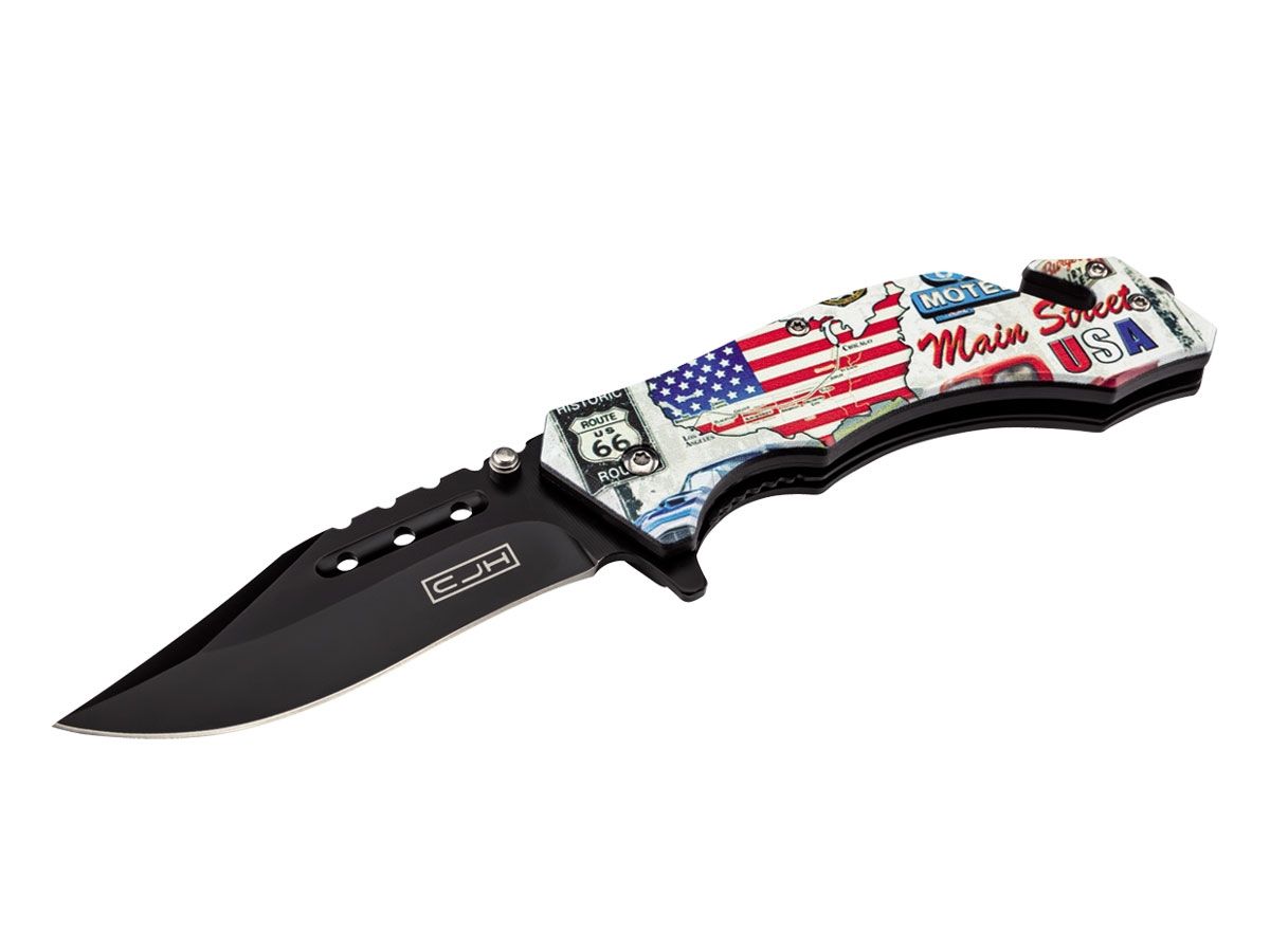 CJH Herbertz Rescue USA Flag 44004 Nóż ratowniczy 19,8 cm