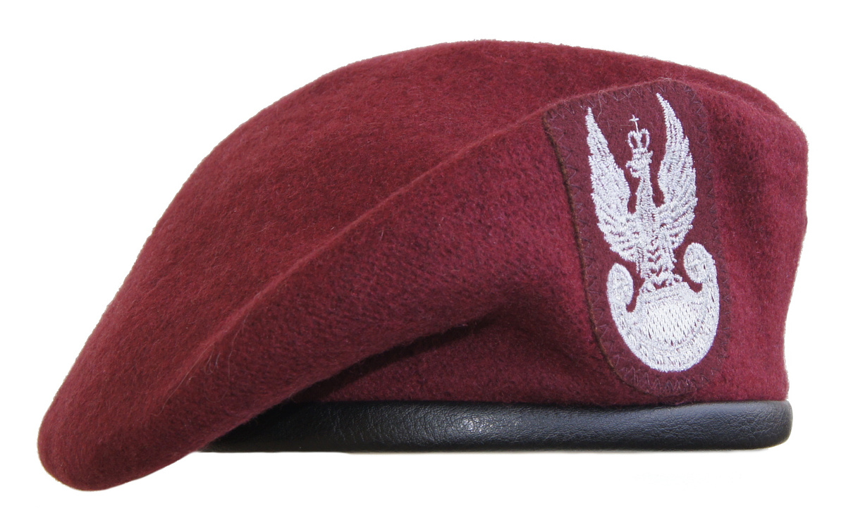 Beret WP (tłoczony) - bordowy SORTMUND