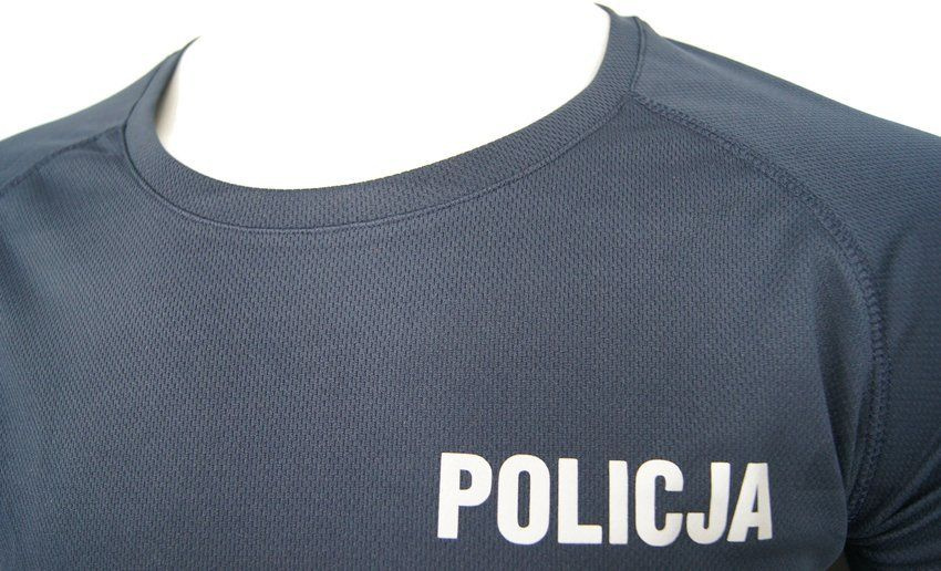 T-shirt poliestrowy, granatowy Policji - damski SORTMUND