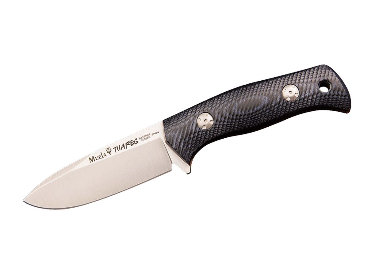 Nóż stały Muela TUAREG, Micarta czarny/niebieski, dł. ostrza 10 cm
