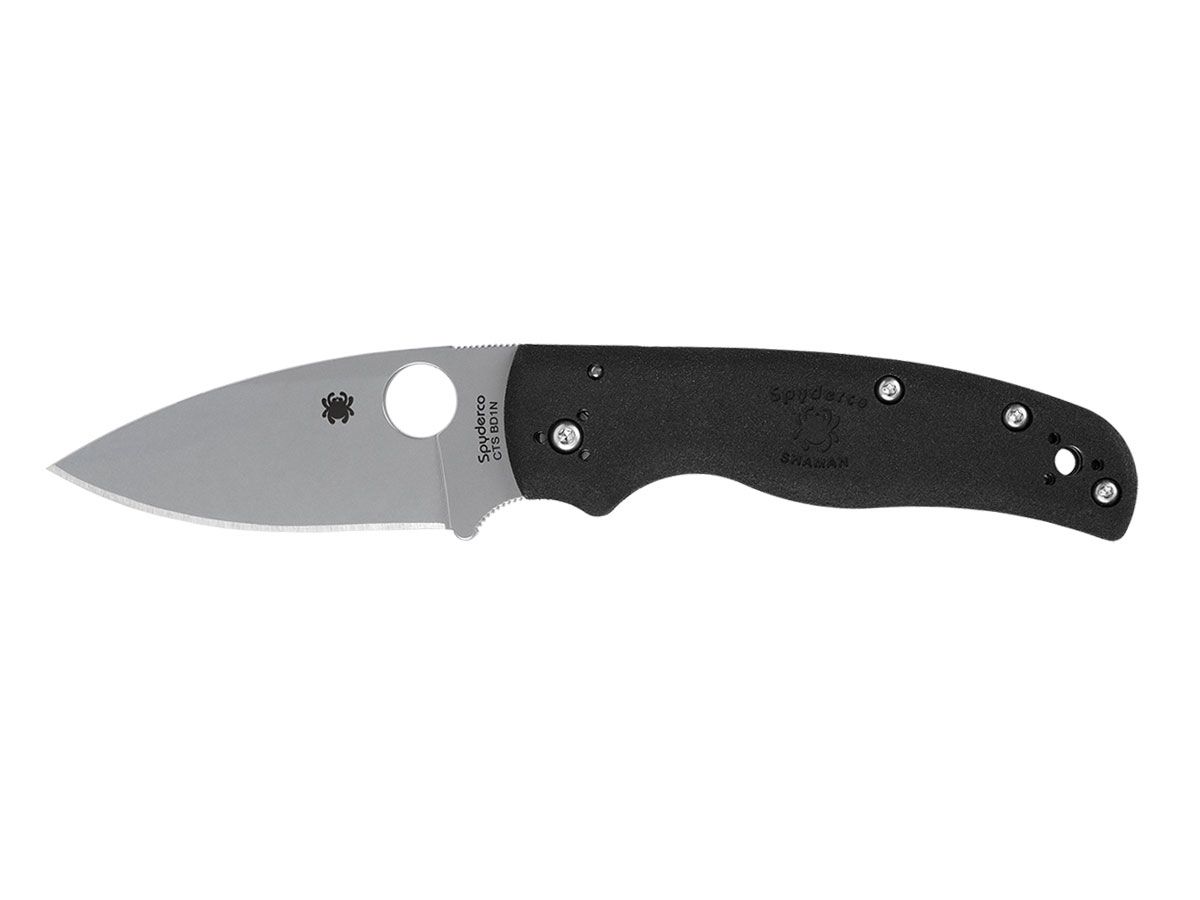 Spyderco Shaman FRN Black Plain C229PBK Nóż składany 21 cm