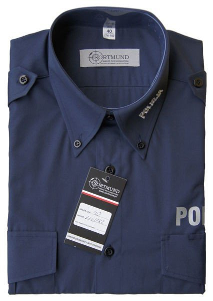 Koszula premium granatowa Policji - długi rękaw, damska SORTMUND