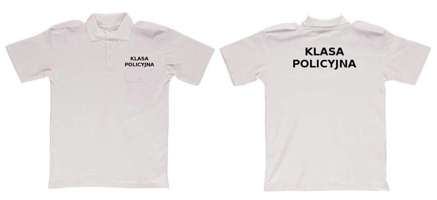 Koszulka polo KLASA POLICYJNA - biała SORTMUND