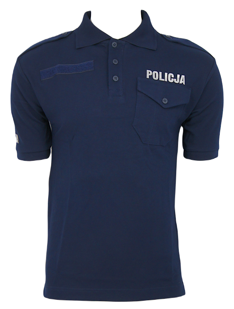 Koszulka polo służbowa POLICJA, napisy odblaskowe - męska SORTMUND