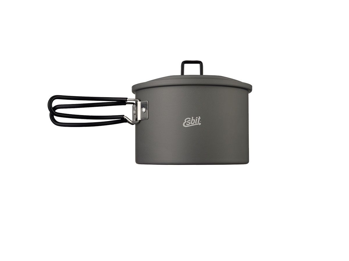Esbit Camping Pot W/Lid Hanger 1600ml Hard anodized Naczynie turystyczne