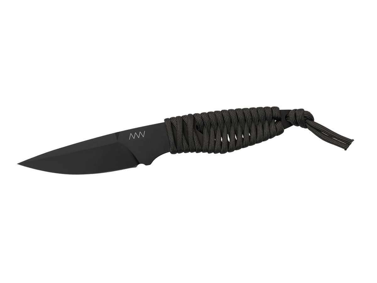 ANV Knives P100 Sandvik Cerakote Black Paracord ANVP100-037 Nóż stały