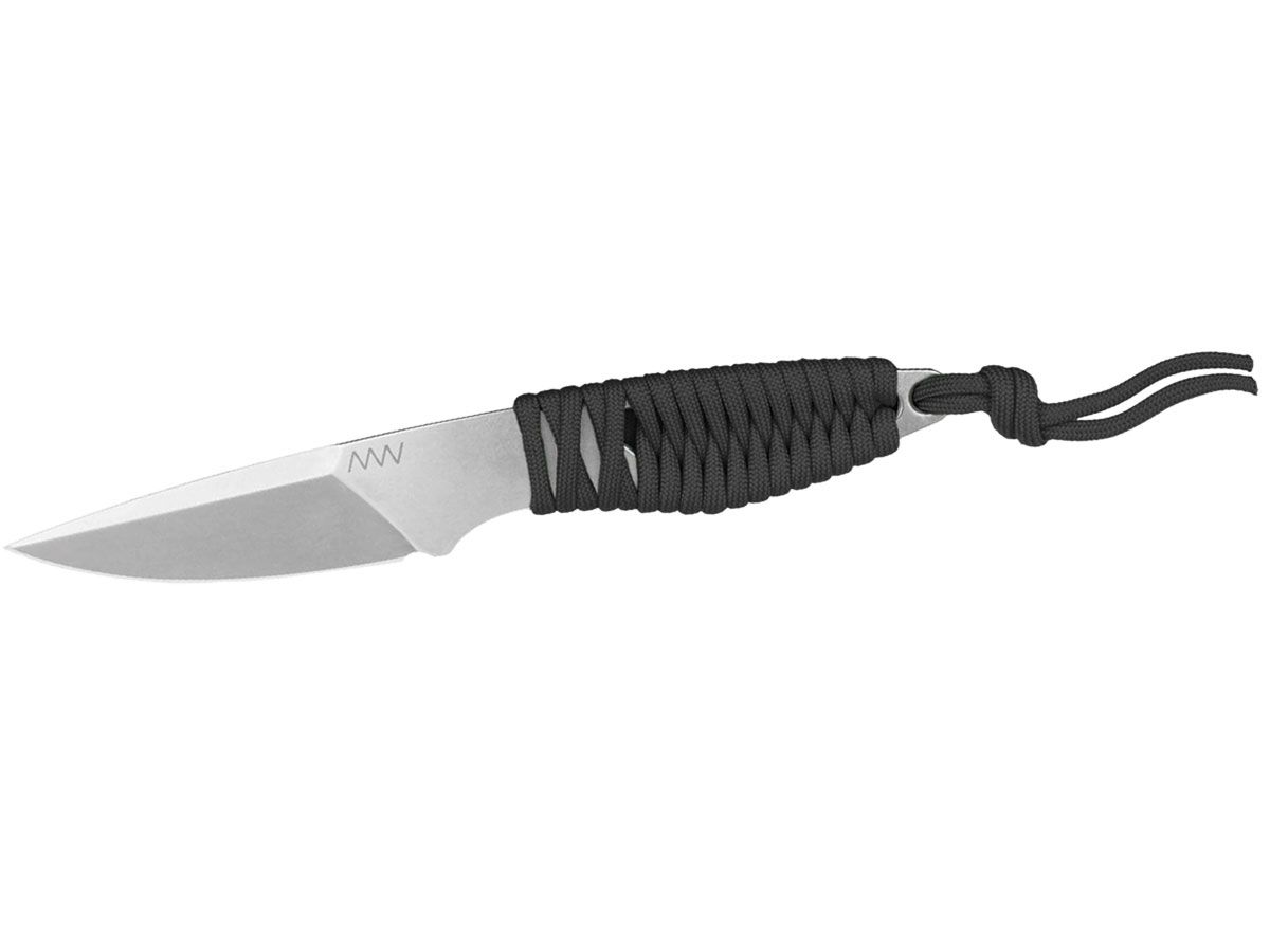 ANV Knives P100 Sandvik Stonewash Black Paracord ANVP100-048 Nóż stały