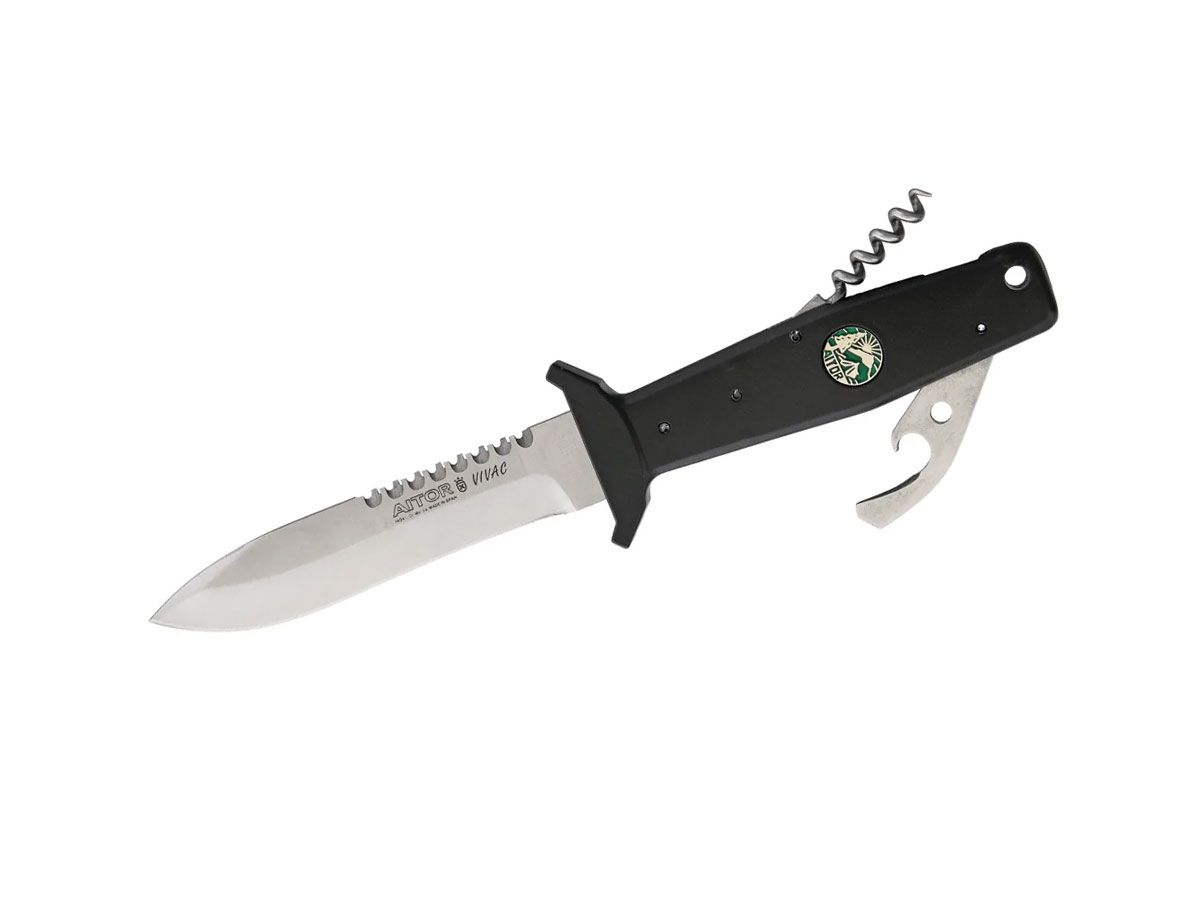 Aitor Vivac 16055 Nóż myśliwski stal CrMoVa korkociąg 12,3 cm