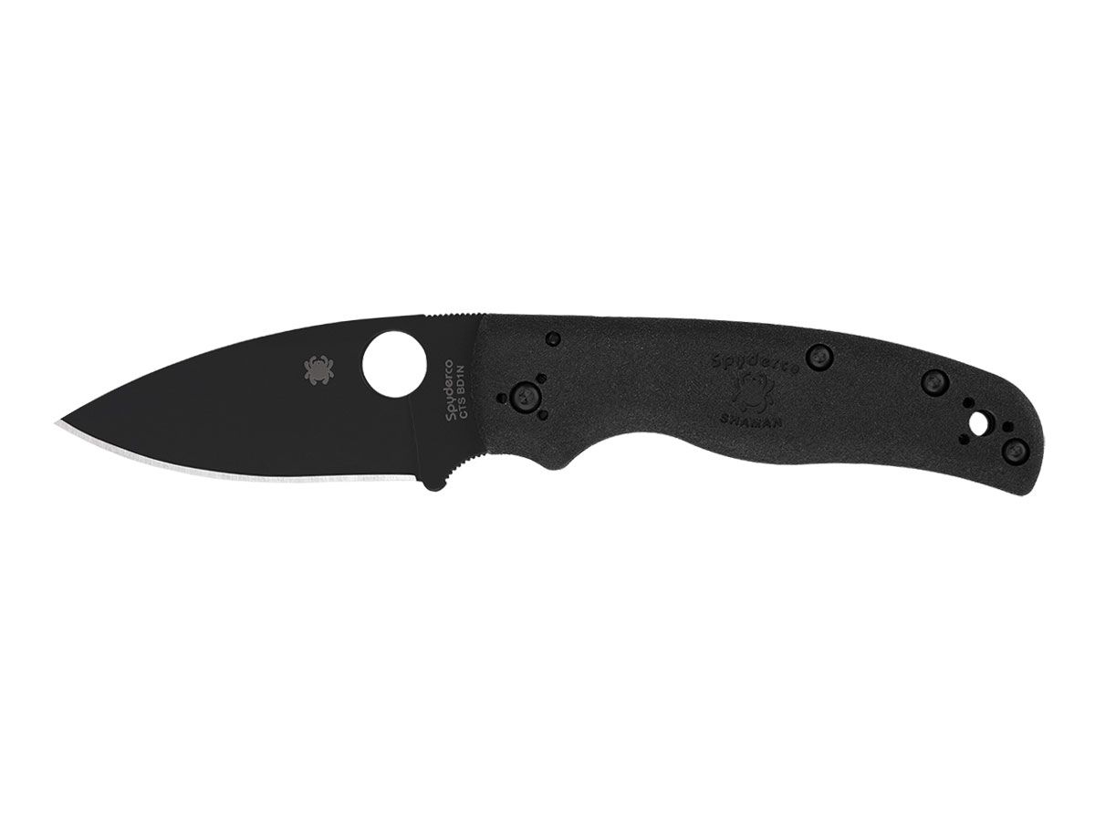 Spyderco Shaman C229PBBK Nóż składany BD1N FRN czarny 9,1 cm