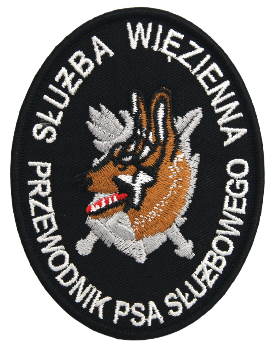 Emblemat Służby Więziennej - przewodnik psa służbowego SORTMUND