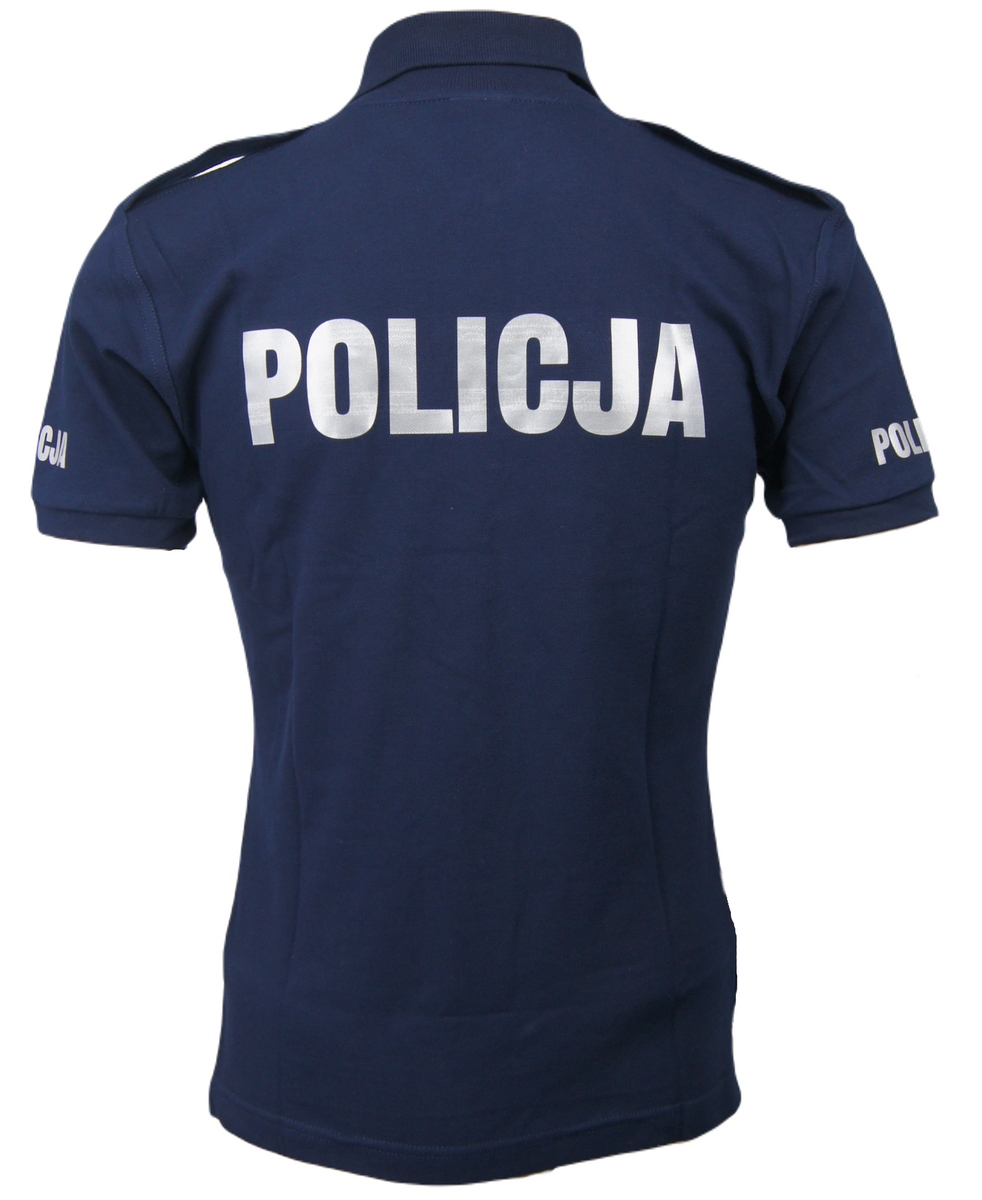Koszulka polo służbowa POLICJA, napisy odblaskowe - damska SORTMUND