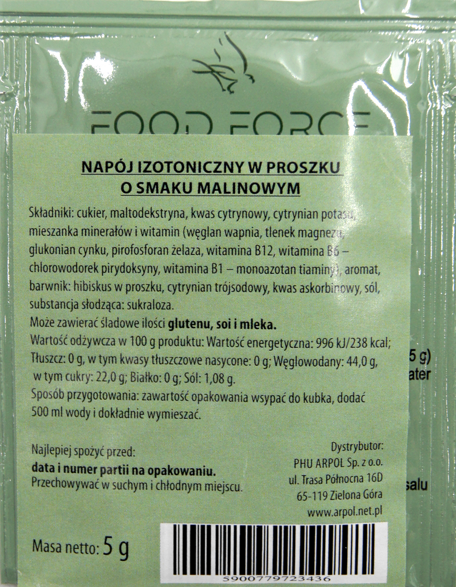 Napój izotoniczny malinowy 5 g