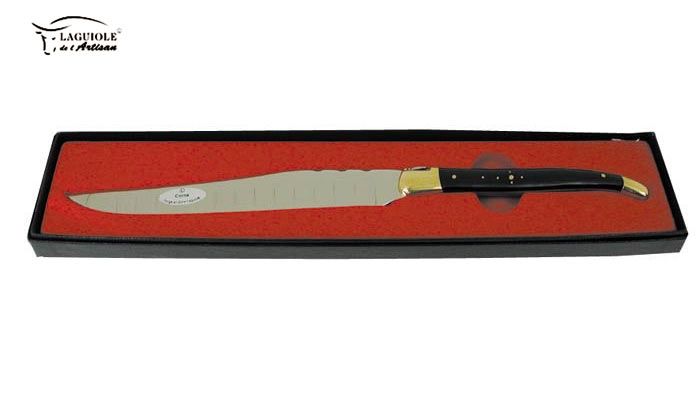 Laguiole rękojeść róg Nóż Salmone Scyzoryk