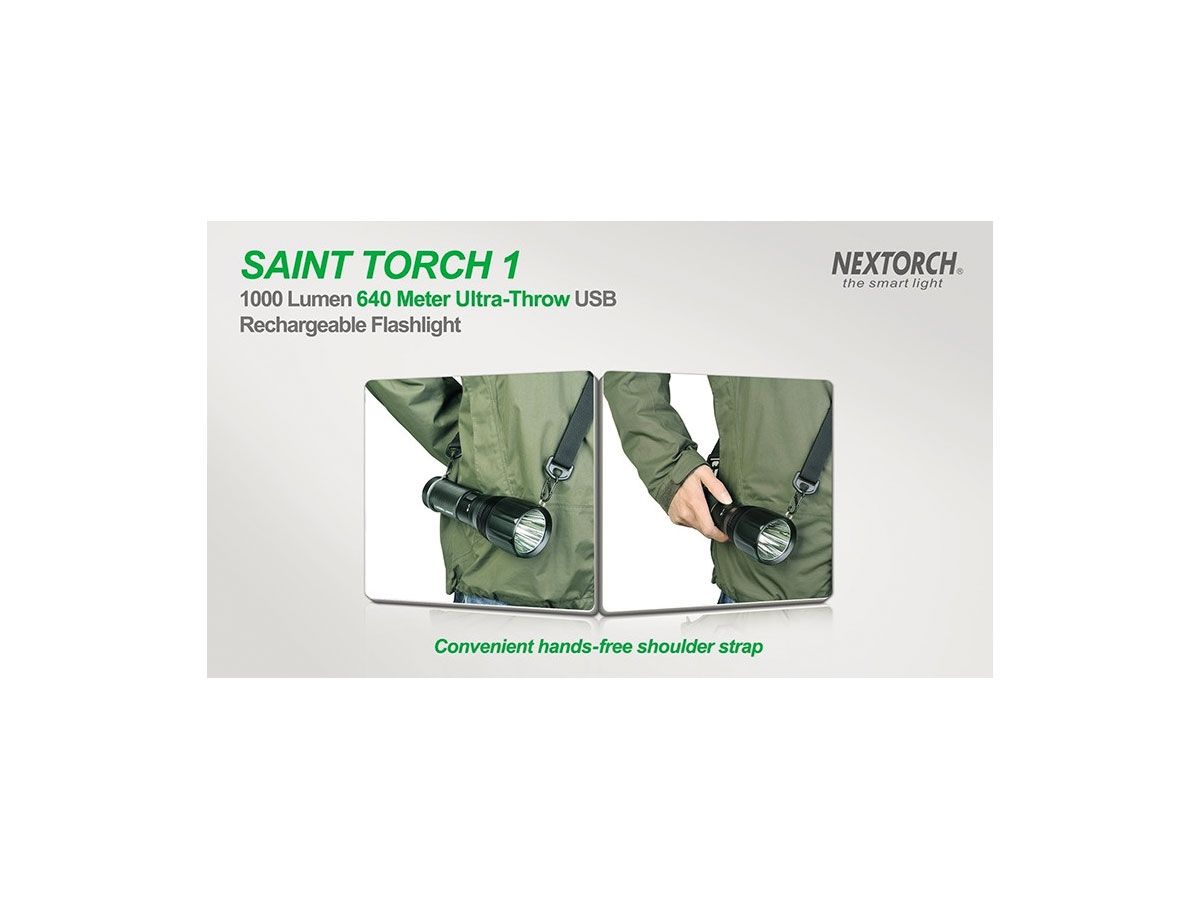 Nextorch Saint Torch 1 akumulatorowa 1000 Lumens LED Latarka