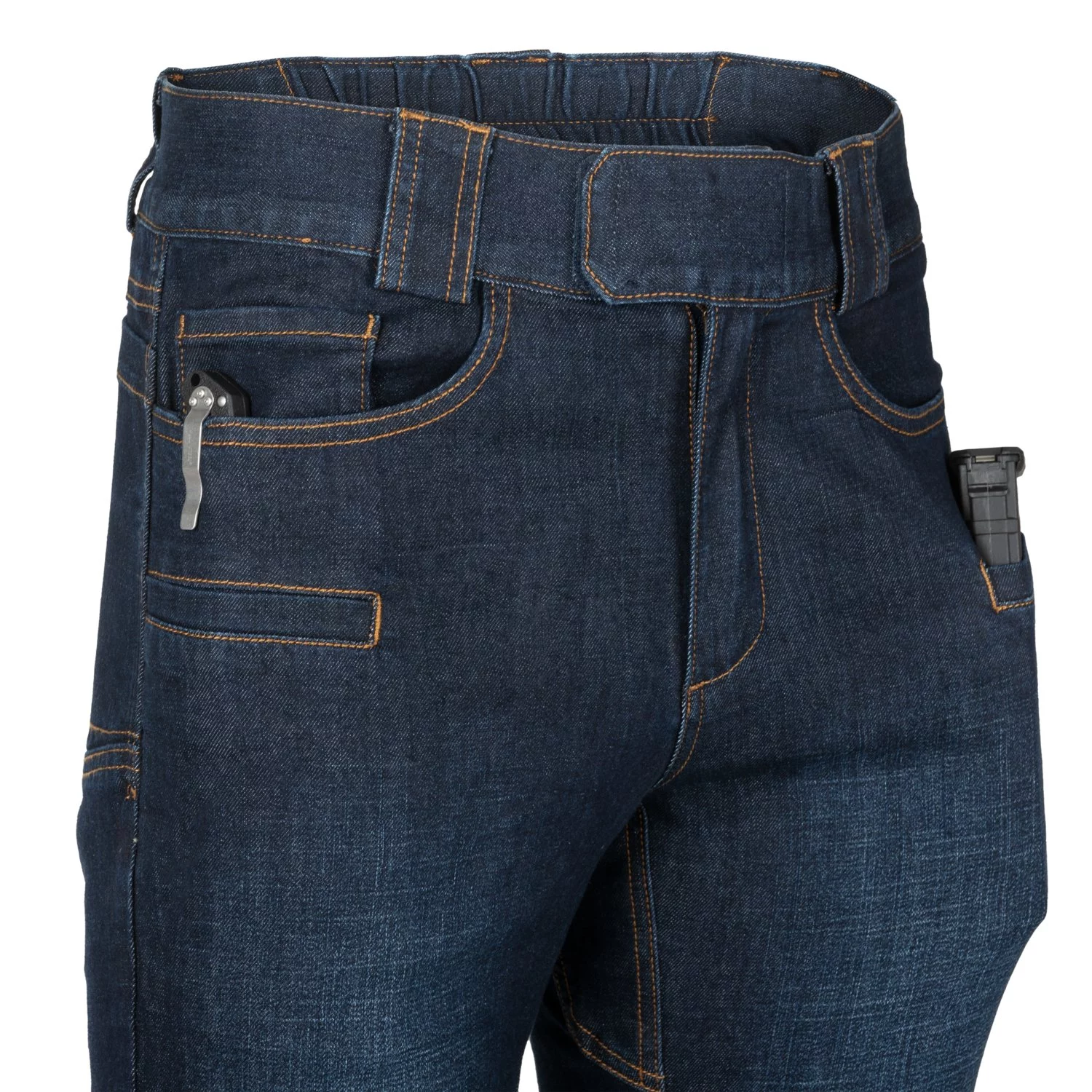 Spodnie taktyczne Helikon GREYMAN TACTICAL JEANS Slim - Denim Mid - Dark Blue (SP-GJS-DD-31-B03) HELIKON-TEX - widok 4