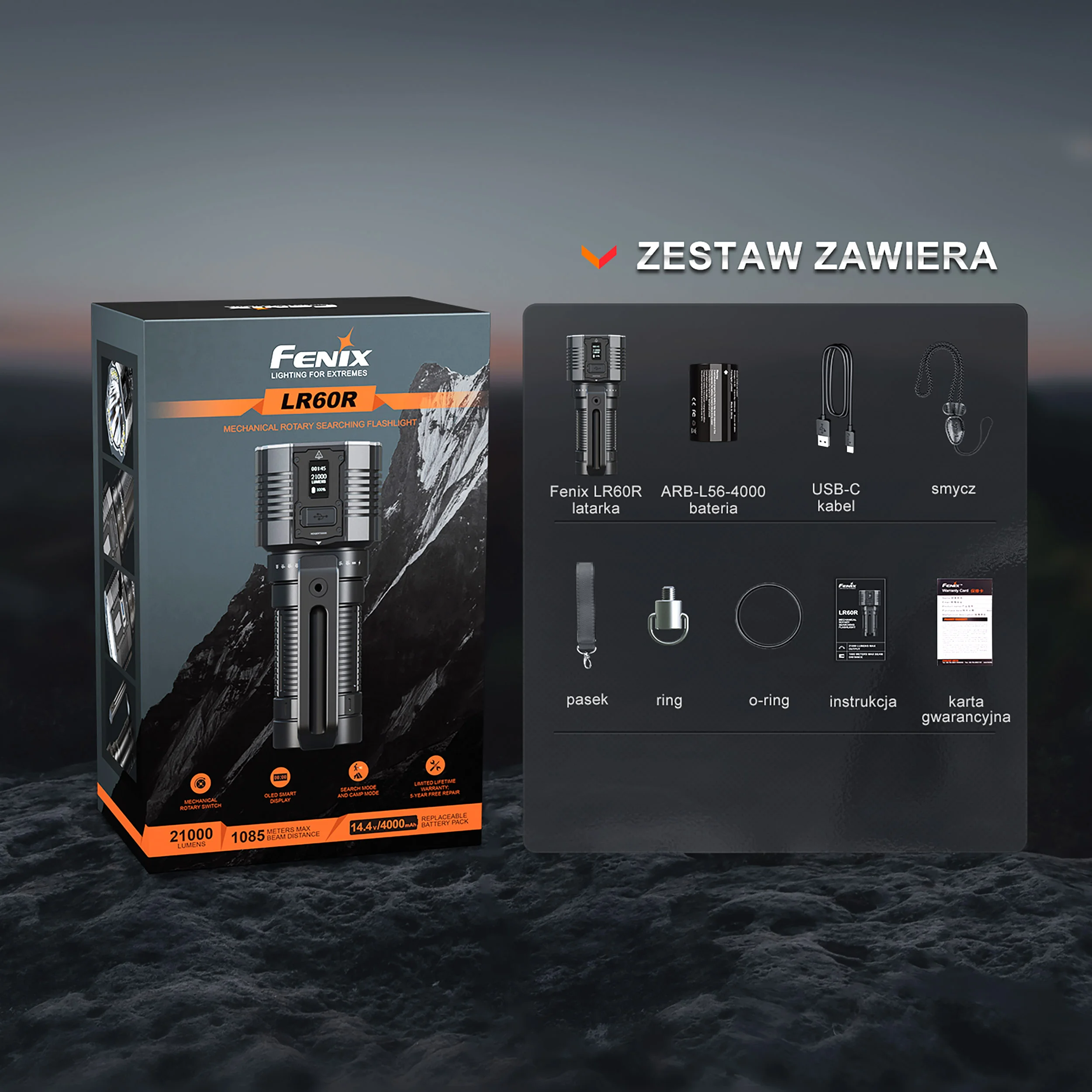 Latarka LED Fenix LR60R (LR60R) - widok 6