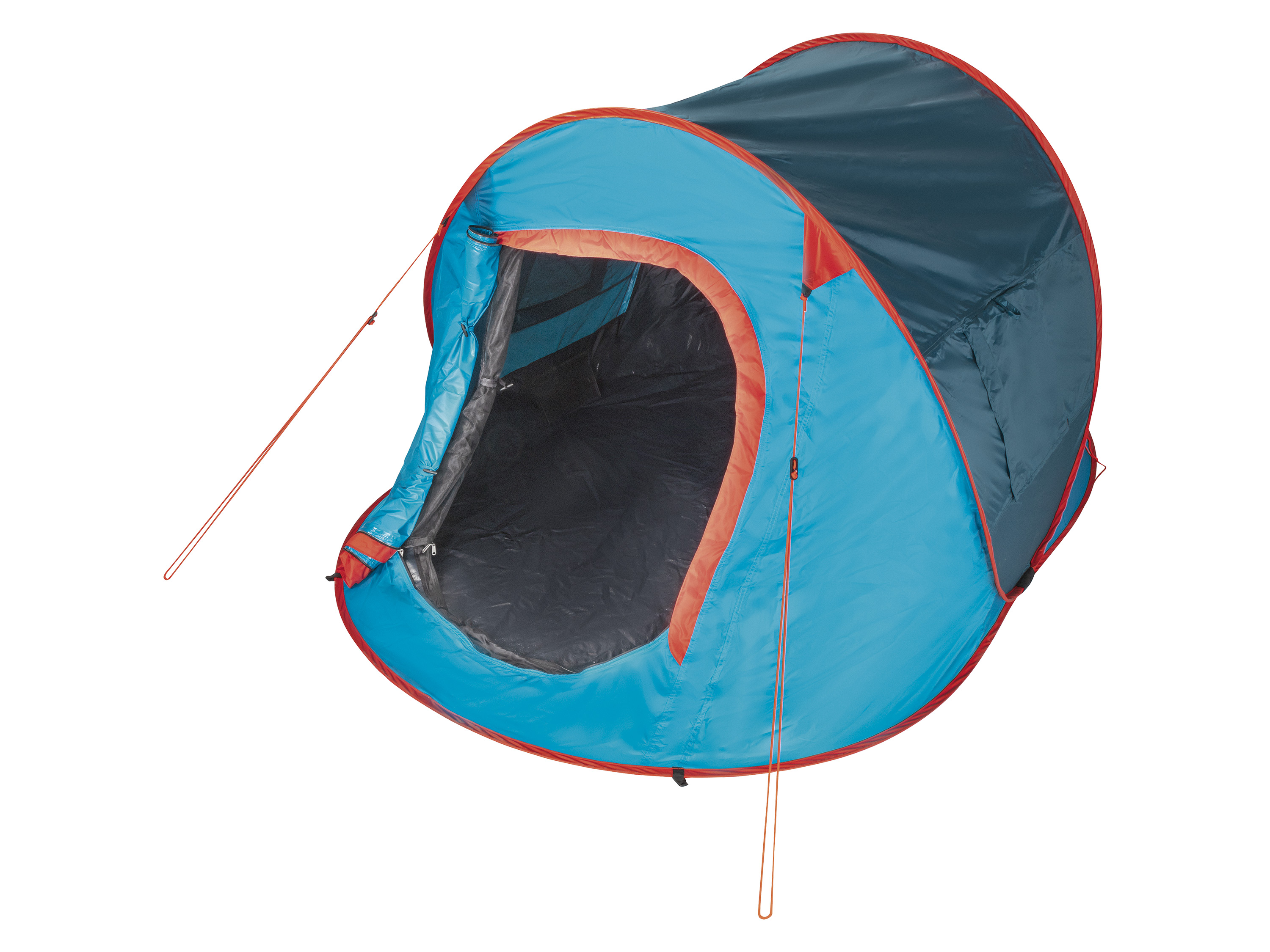 Namiot samorozkładający się pop-up, 2-osobowy (Granatowy/ pomarańczowy) ROCKTRAIL