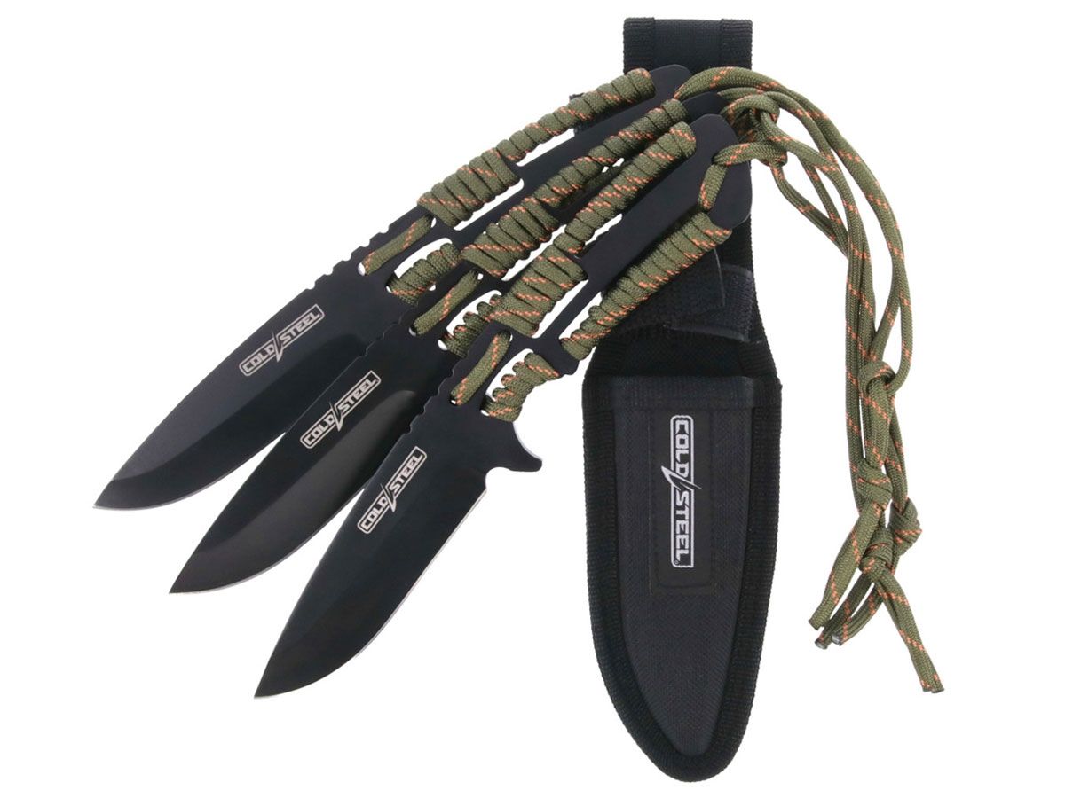Cold Steel Throwing Knives 9" W/Paracord W/Sheath 3pz Nóż do rzucania