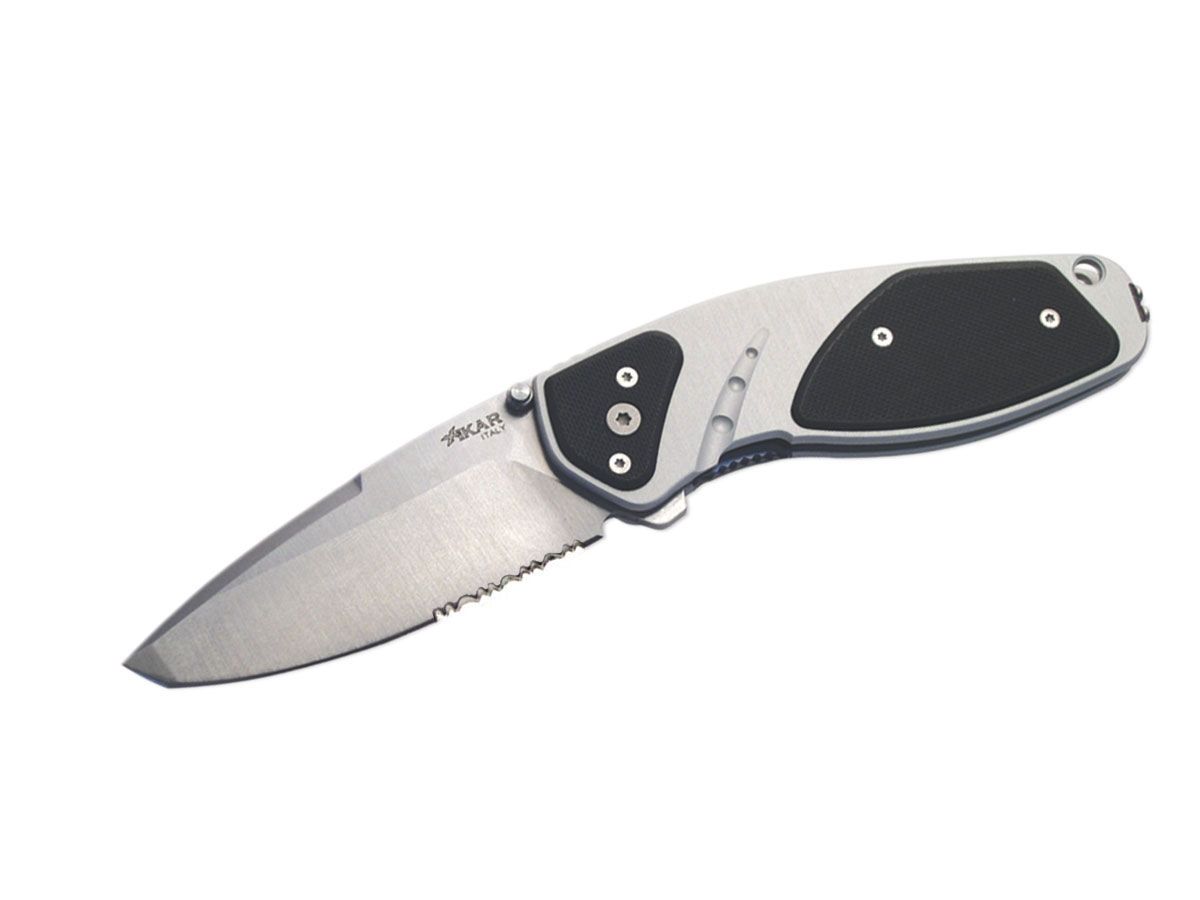 Nóż składany Xikar Extreme, aluminium szare / G-10, ostrze kombi 188SGSC