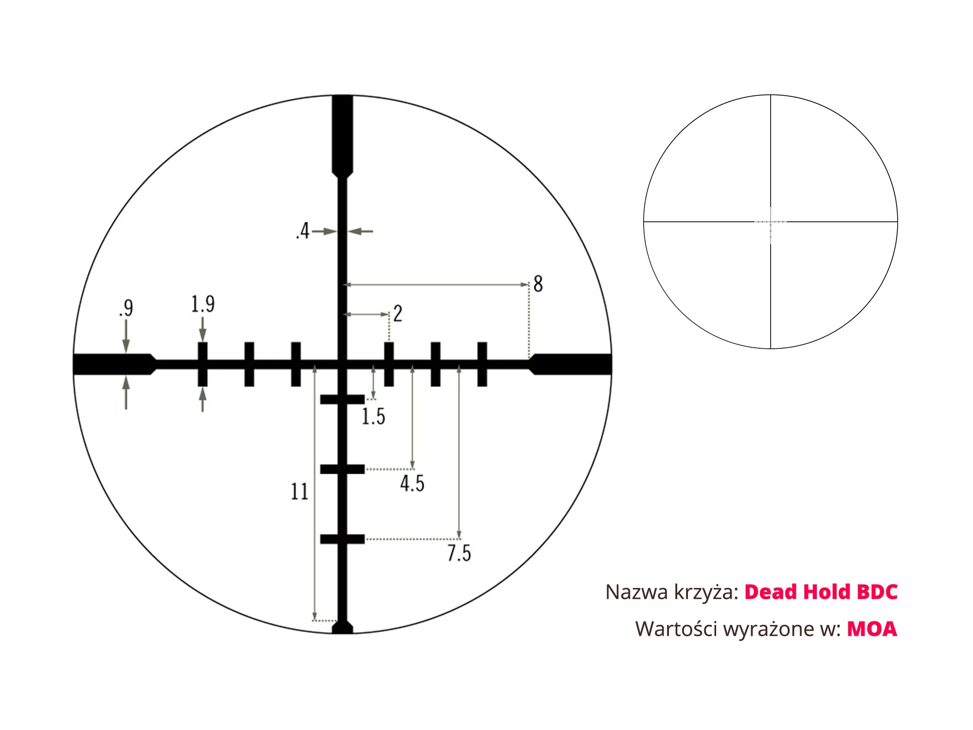 Luneta celownicza Vortex Crossfire II 2-7x32' BDC tubus 1" bez montażu (CF2-31003) VORTEX OPTICS - widok 6