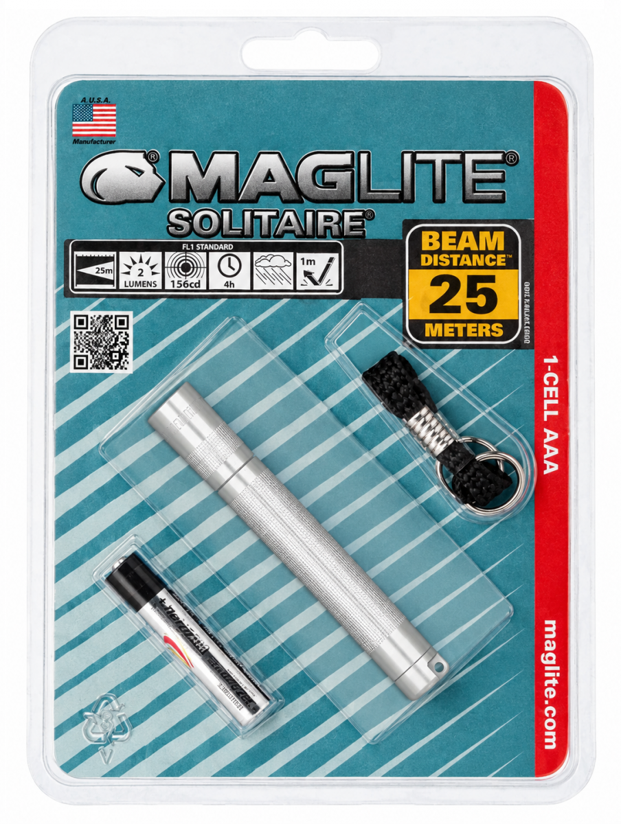 Latarka Maglite Solitaire Srebrna K3A106