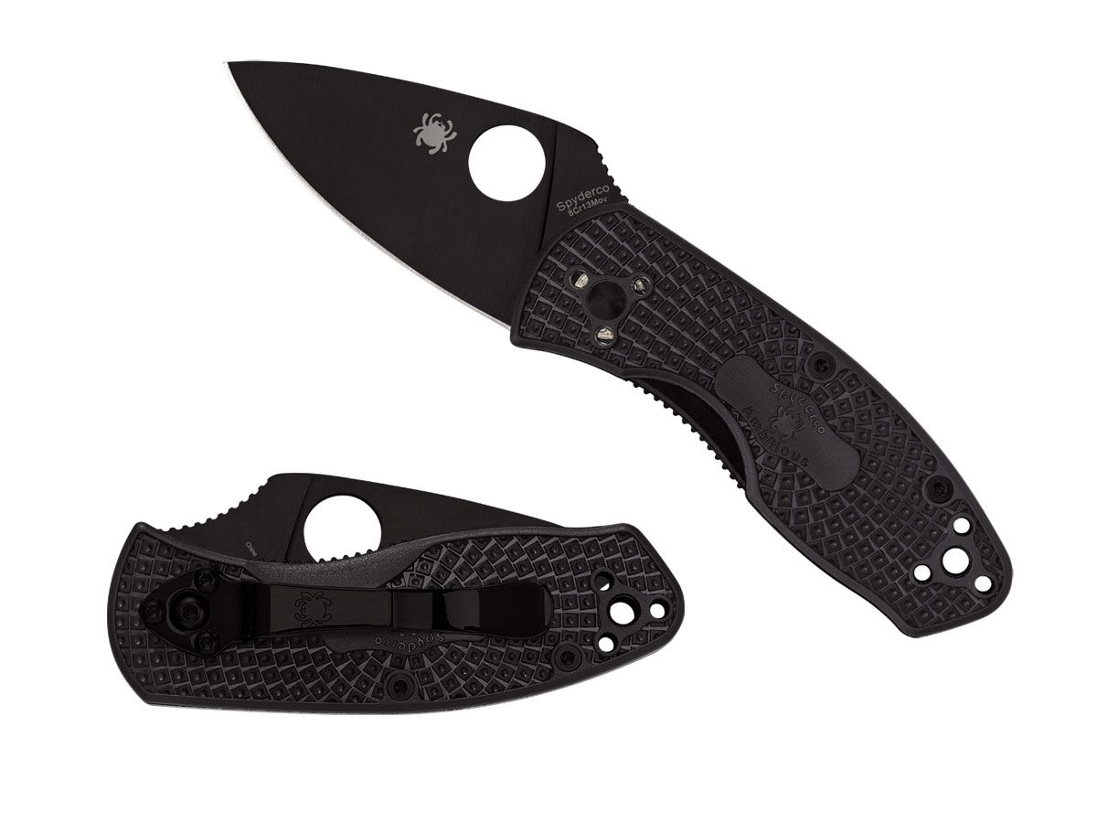 Spyderco Ambitious FRN Black Blade Plain C148PBBK Nóż składany 14,9 cm