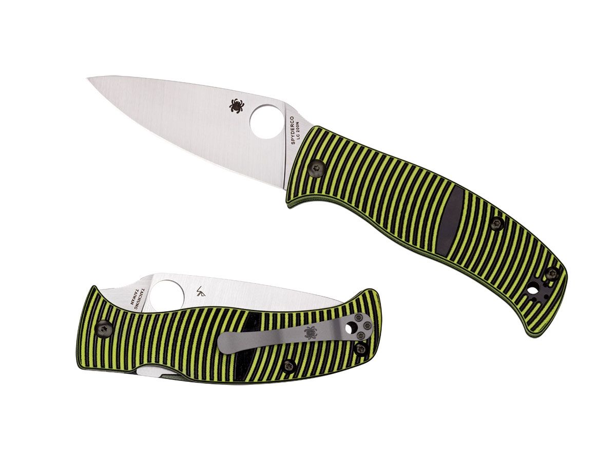 Spyderco Caribbean G-10/LC200N Plain Leaf C217GP Nóż składany 21,7 cm
