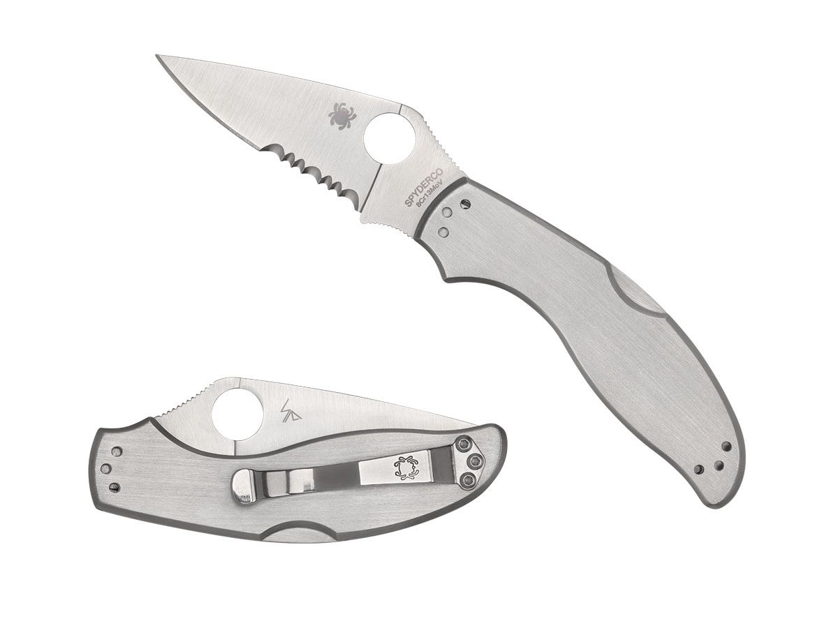 Spyderco Uptern SS Combo C261PS Nóż składany 16,7 cm