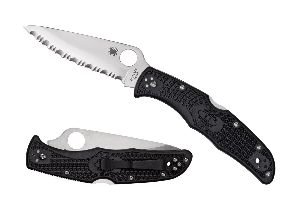 Spyderco Endura 4 FRN Black Serrated C10SBK Nóż składany 22,2 cm