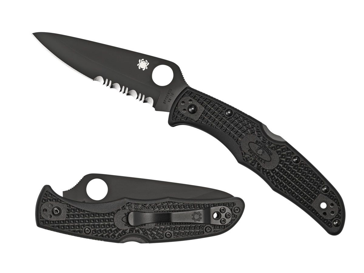 Spyderco Endura 4 FRN Black Blade Combo C10PSBBK Nóż składany 22,2 cm