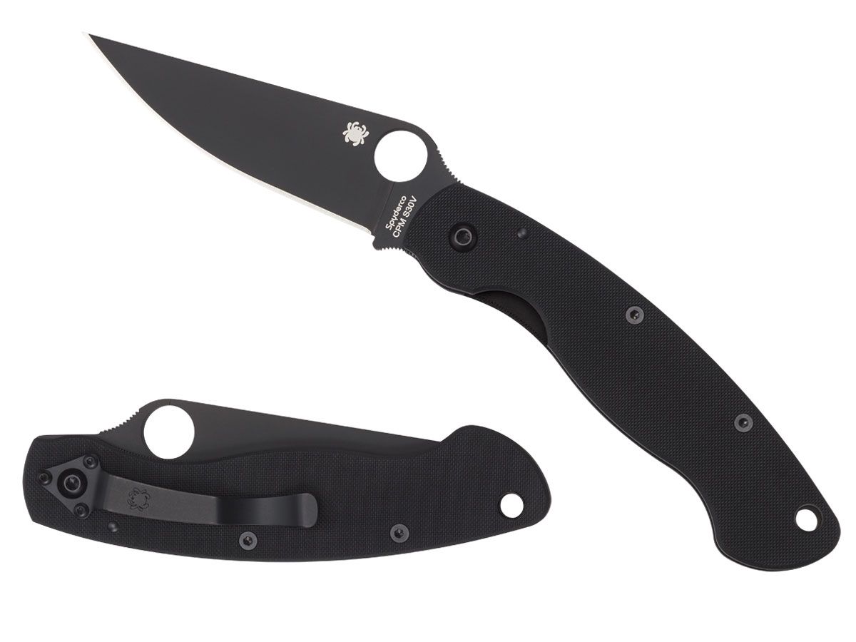 Spyderco Military G-10 Black Blade Plain C36GPBK Nóż składany 24,1 cm