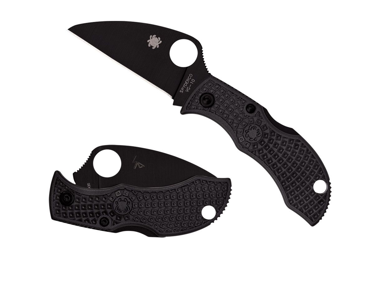 Spyderco Manbug FRN Black Wharncliffe Black Blade Plain Nóż składany